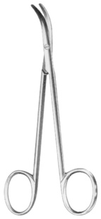 Fomon nůžky preparační zahnuté; 13,5 cm