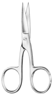 Nůžky na nehty rovné se zahnutými rameny; 10,5 cm